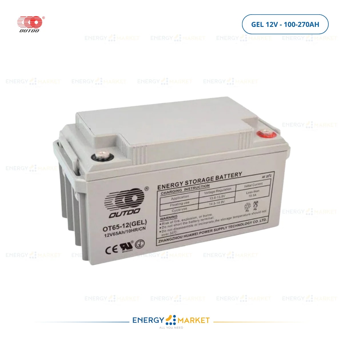Batterie solaire OUTDO GEL 12V